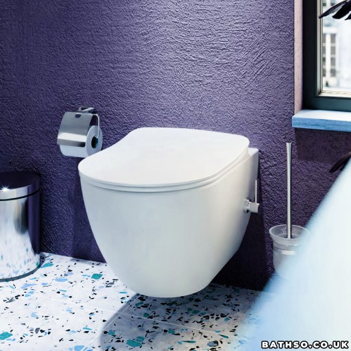 Creavit Free Rimless Wall Hung Combined Bidet Toilet - Integrated On/Off Valve
