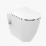Creavit Free Back to Wall Combined Bidet Toilet - Integrated Hot & Cold On/Off Valve