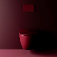 Creavit Free Rimless Wall Hung Combined Bidet Toilet - Berry