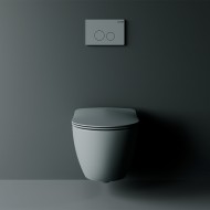 Creavit Free Rimless Wall Hung Combined Bidet Toilet - Cool Gray