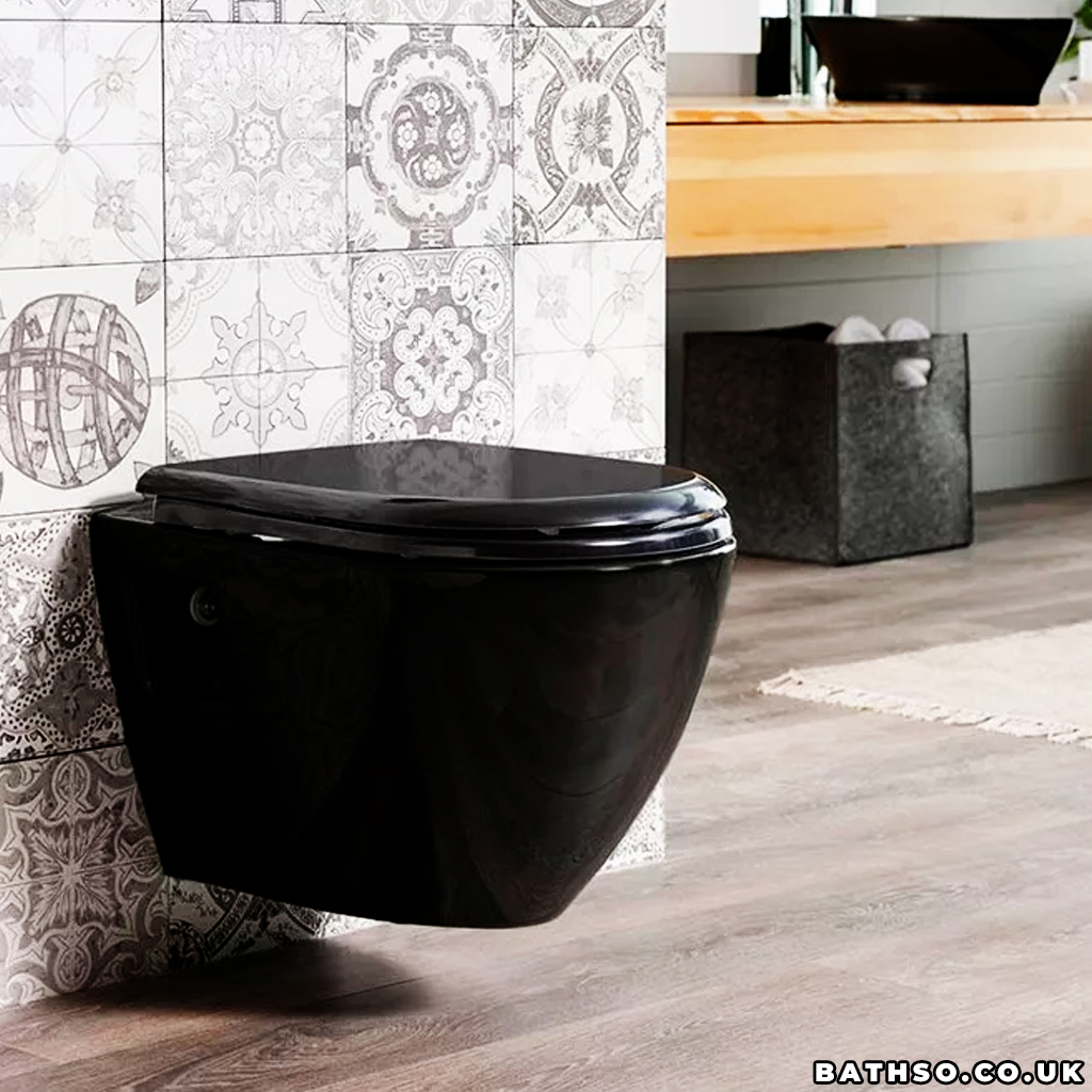 Creavit Terra Wall Hung Combined Bidet Toilet Black