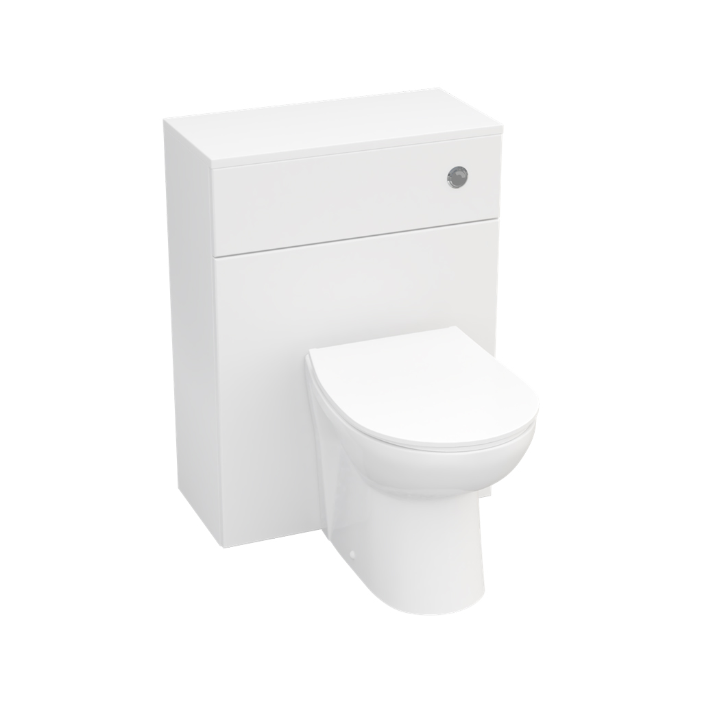 Lecico Stonely Back to Wall Toilet Unit & Cistern 600MM Gloss White
