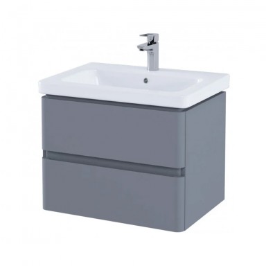 RAK Resort Wall Hung Vanity Unit & Basin - 650MM - Matt Grey