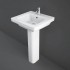 RAK Resort 500MM Single Tap Hole Wash Basin & Full Pedestal
