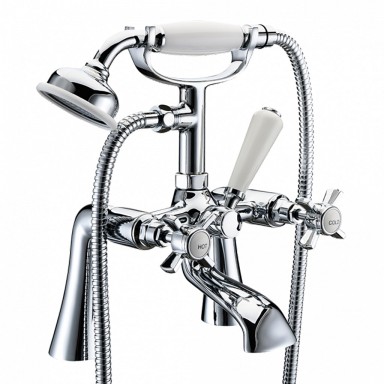 Trisen Wisley Chrome Bath Shower Mixer + Handset Kit