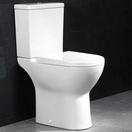 VitrA S50 Close Coupled Rimless Toilet - Open Back