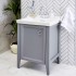 VitrA Valarte Left Hinged Matt Grey Vanity Unit & Single Tap Basin - 650MM