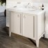 VitrA Valarte Double Door Matt Ivory Vanity Unit & Triple Tap Basin - 800MM