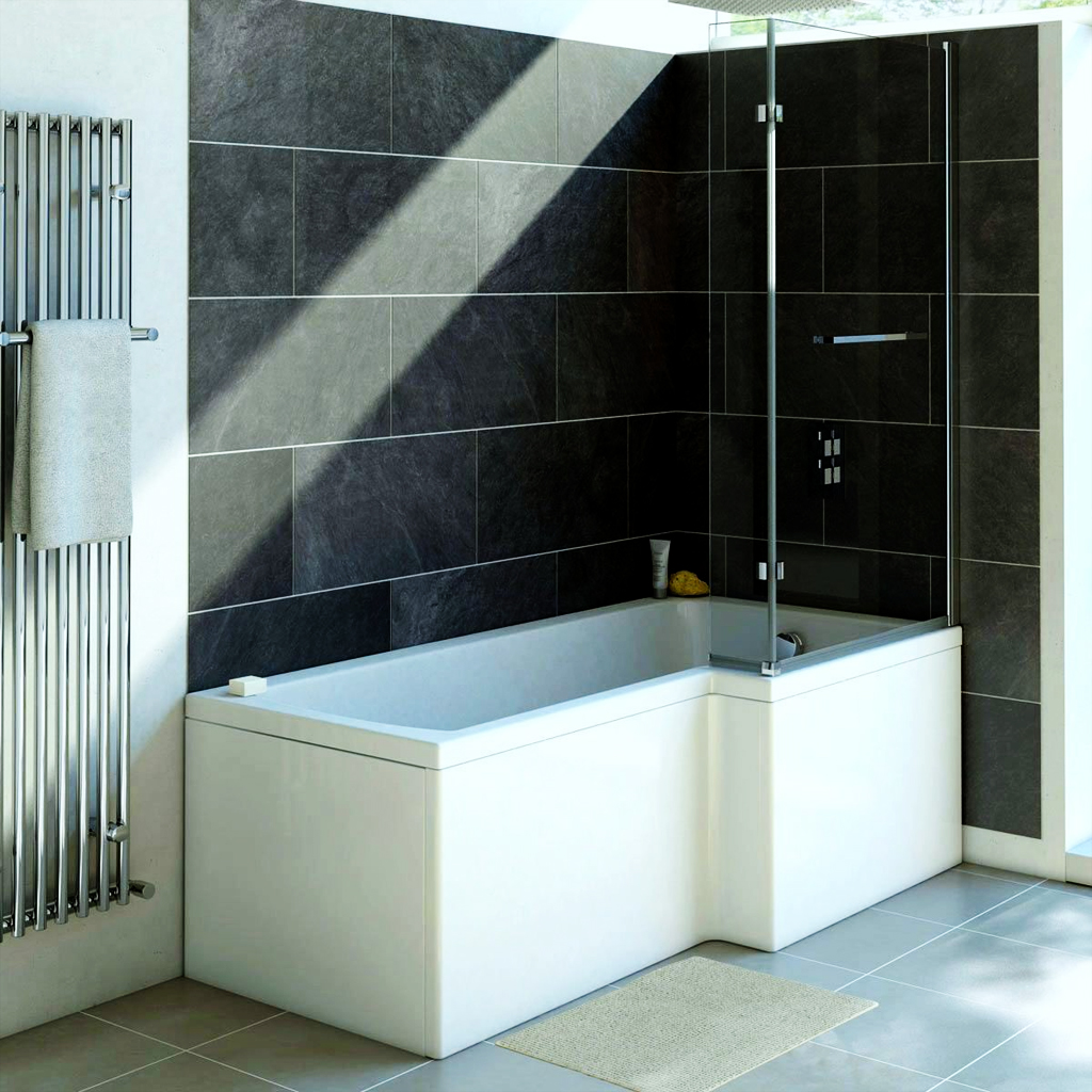 Artesan Cube L Shaped Shower Bath 1700 mm x 700 mm