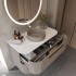 Creavit Rayas Wall Hung Vanity Unit & Basin - 1000MM - Matt Grey