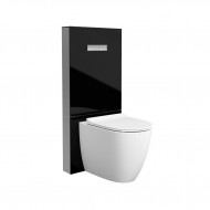 VitrA Vitrus Glass Concealed Cistern - 3/6 Litre Back to Wall Toilet Frame - Black VitrA Vitrus Glass Concealed Cistern - 3/6 Litre Back to Wall Toilet Frame - Black