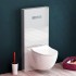 VitrA Vitrus Glass Concealed Cistern - 3/6 Litre Wall Hung Toilet Frame - White