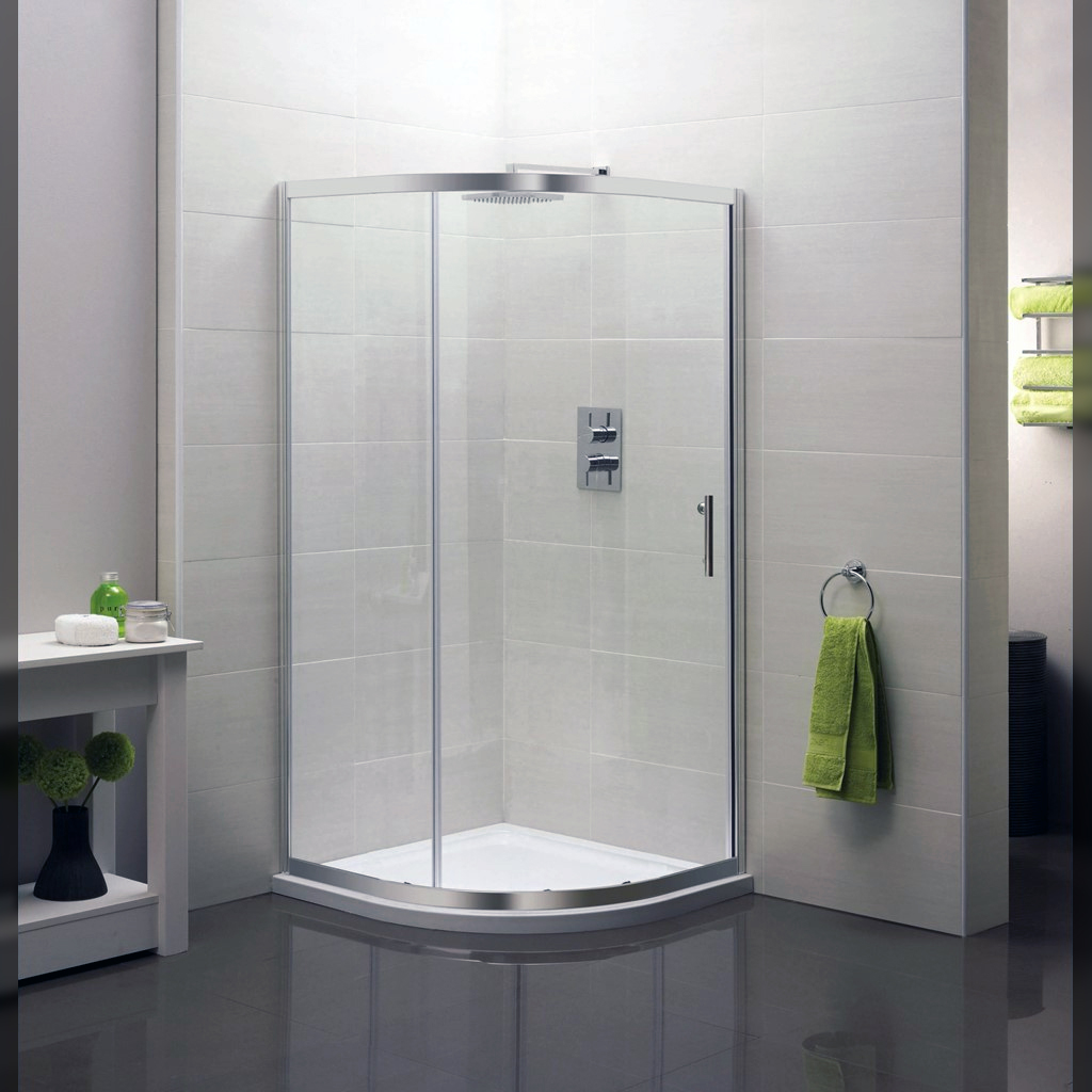 Artesan Hapi6 Single Quadrant Shower Door - Chrome - 900MM X 900MM