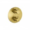 Flova Levo Gold Round 2 Outlet Concealed Thermostatic Shower Valve