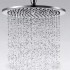 Flova Levo Chrome Round Design 200mm Air-Mix Brass Rainshower Head