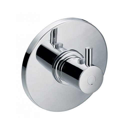 Flova Levo Chrome Concealed Thermostatic Shower Valve + Dual Outlet