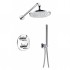 Flova Levo Chrome Round Concealed Thermostatic 2 Outlet Shower Set
