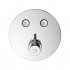 Flova Levo Chrome GoClick Thermostatic Round 2 Outlet Concealed Shower Valve