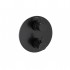 Flova Levo Matt Black Round Thermostatic 3 Outlet Shower Valve