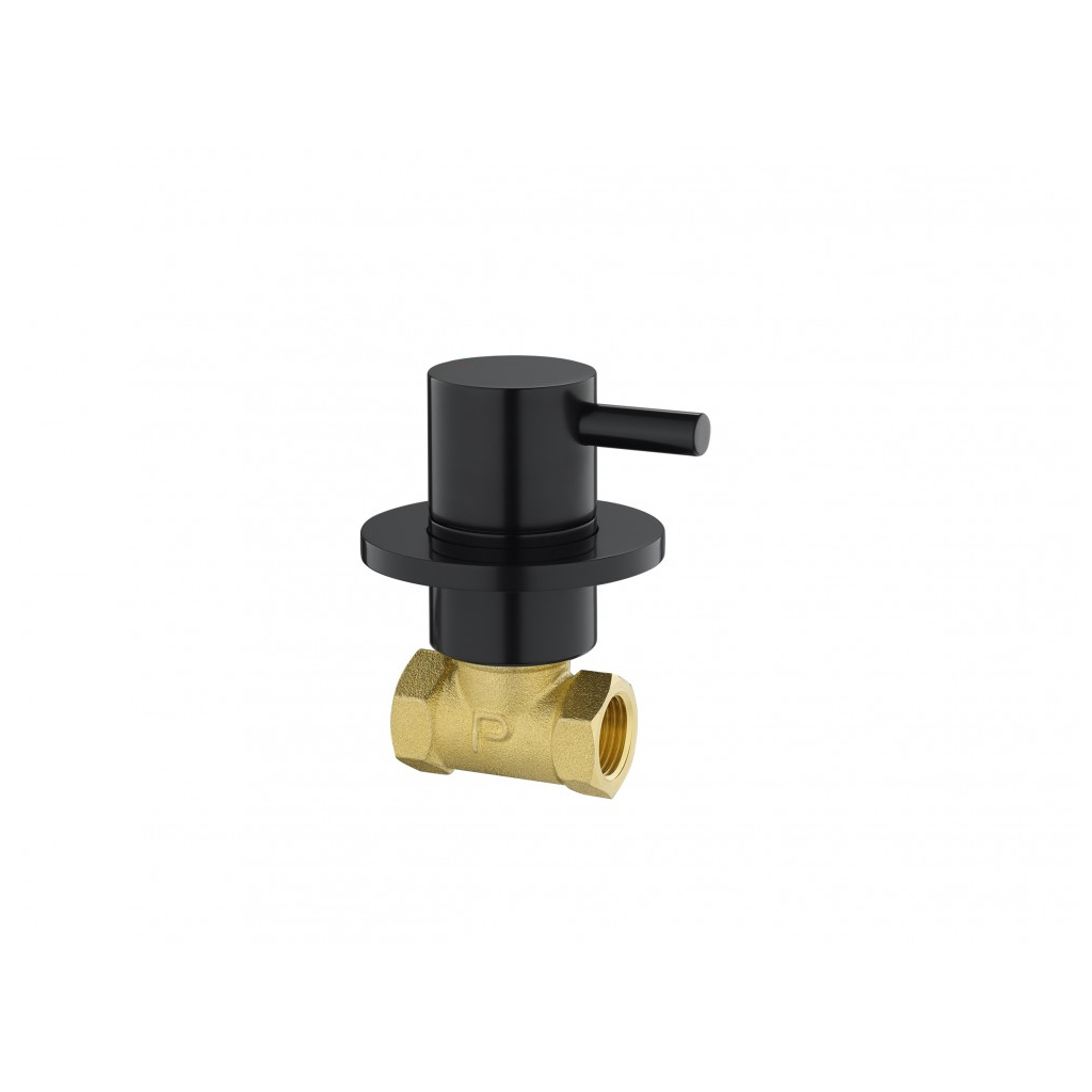 Flova Levo Matt Black Concealed Cold Water Shut Off Valve