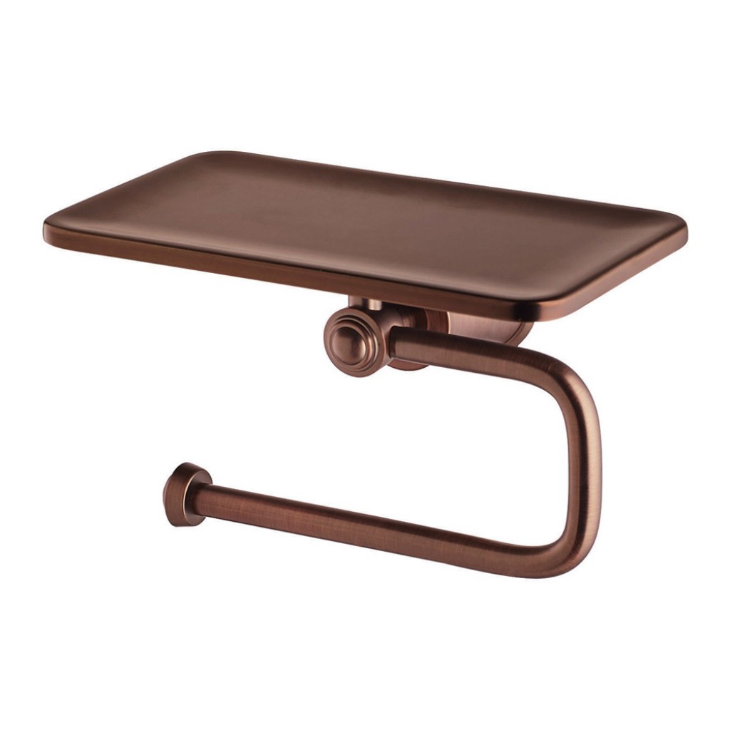 Flova Liberty Oil Rubbed Bronze Toilet Roll Holder With Shelf
