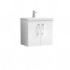 Nuie Arno Vanity Unit & Basin - 600MM Wall Hung 2 Door - Gloss White