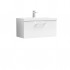Nuie Arno Vanity Unit & Basin - 800MM Wall Hung 1 Drawer - Gloss White
