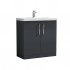 Nuie Arno Vanity Unit & Basin - 800MM Floor Standing 2 Door - Soft Black