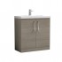 Nuie Arno Vanity Unit & Basin - 800MM Floor Standing 2 Door - Solace Oak