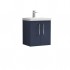 Nuie Arno Vanity Unit & Basin - 500MM Wall Hung 2 Door - Midnight Blue
