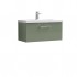 Nuie Arno Vanity Unit & Basin - 800MM Wall Hung 1 Drawer - Satin Green