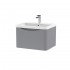Nuie Lunar Vanity Unit & Basin - 600mm Wall Hung 1 Drawer - Polymarble Basin