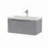 Nuie Lunar Vanity Unit & Basin - 800mm Wall Hung 1 Drawer - Ceramic Basin