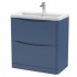 Nuie Lunar Vanity Unit & Basin - 800mm Floor Standing 2 Drawer - Ceramic Basin