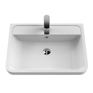 Nuie Lunar Vanity Unit & Basin - 800mm Floor Standing 2 Drawer - Polymarble Basin