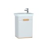 Vitra Sento Vanity Unit & Basin With Doors Right - 500MM Matt White