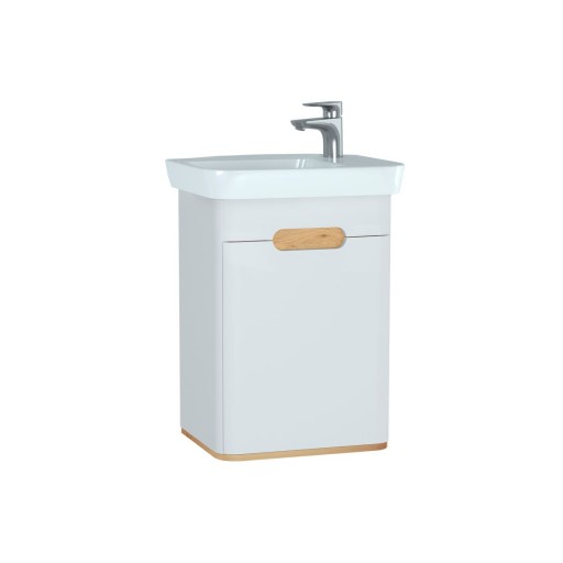 Vitra Sento Vanity Unit & Basin With Doors - 500MM Matt White