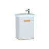 Vitra Sento Vanity Unit & Basin With Doors - 500MM Matt White
