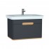 Vitra Sento Vanity Unit & Basin 1 Drawer - 800MM Matt Anthracite