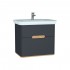 Vitra Sento Vanity Unit & Basin 2 Drawers - 800MM Matt Anthracite