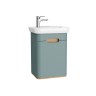 Vitra Sento Vanity Unit & Basin With Doors - 500MM Matt Fjord Green
