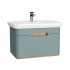 Vitra Sento Vanity Unit & Basin 1 Drawer - 800MM Matt Fjord Green