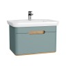 Vitra Sento Vanity Unit & Basin 1 Drawer - 800MM Matt Fjord Green