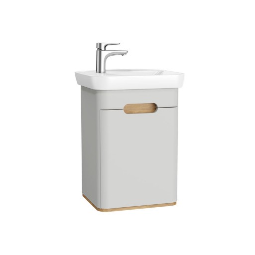 Vitra Sento Vanity Unit & Basin With Doors - 500MM Matt Grey