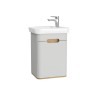 Vitra Sento Vanity Unit & Basin With Doors - 500MM Matt Light Grey