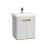 Vitra Sento Vanity Unit & Basin With Doors - 650MM Matt Light Grey