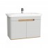Vitra Sento Vanity Unit & Basin With Doors - 1000MM Matt Light Grey