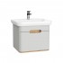 Vitra Sento Vanity Unit & Basin  1 Drawer - 650MM Matt Light Grey