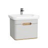 Vitra Sento Vanity Unit & Basin  1 Drawer - 650MM Matt Light Grey
