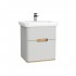 Vitra Sento Vanity Unit & Basin 2 Drawers - 650MM Matt Light Grey